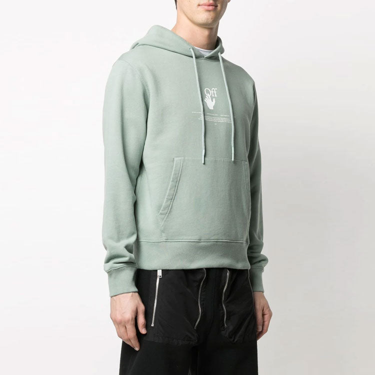 Off-White SS21 Graffiti Logo Printing Green OMBB034R21FLE0055041