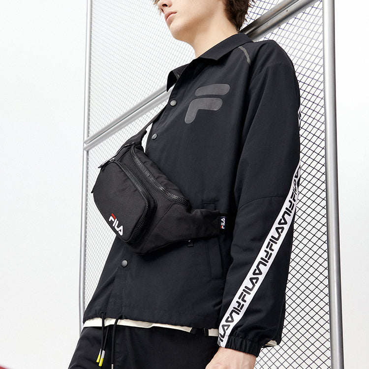 FILA FUSION Tokyo Studio Colorblock Woven Jacket Couple Style Black T11U126702F-BK