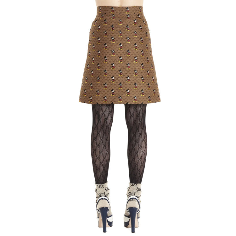 (WMNS) Gucci x Disney GG Mickey Mouse Skirt For Brown 602249-Z8AHJ-9549
