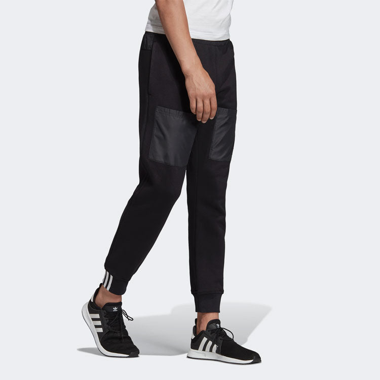 adidas originals Vocal Pants Logo Printing Splicing Bundle Feet Sports Pants Black FP7708