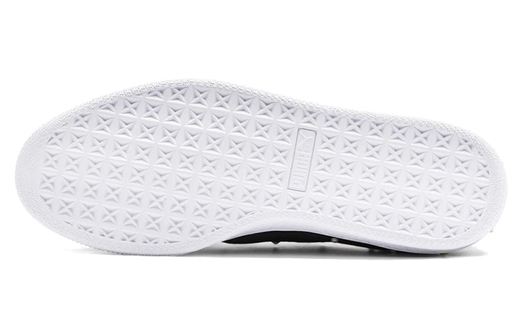 (WMNS) PUMA Pearl Studs Suede 'White Black Gold' 369934-01