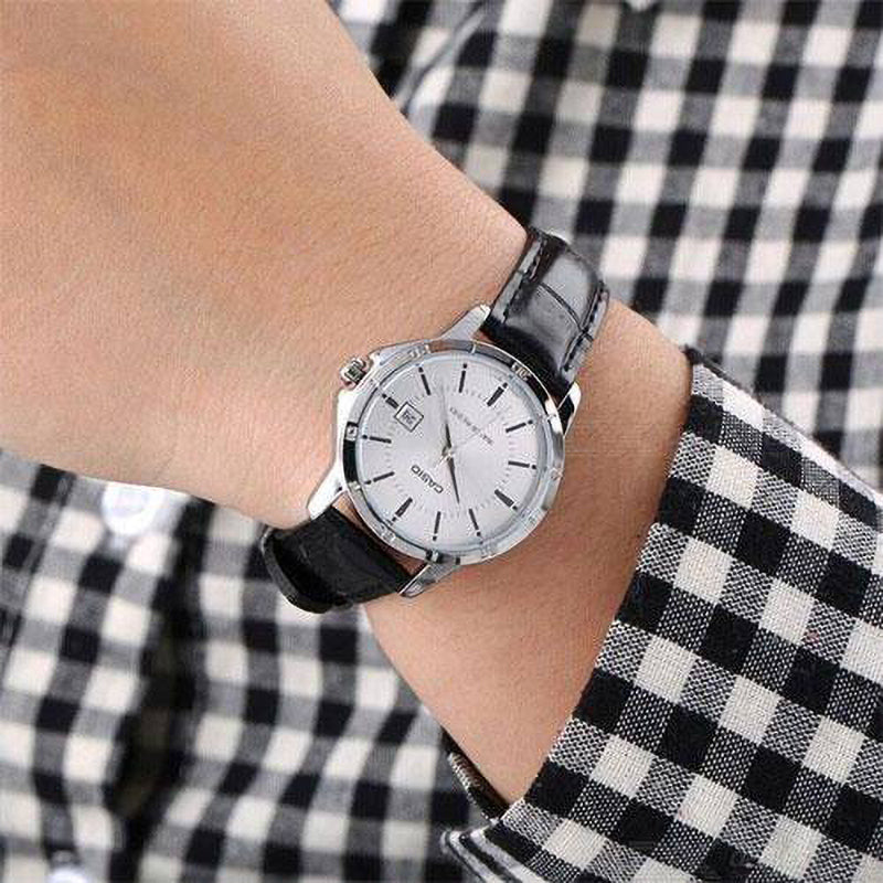 CASIO Quartz Waterproof Silver Dial Silver Analog LTP-V004L-7A