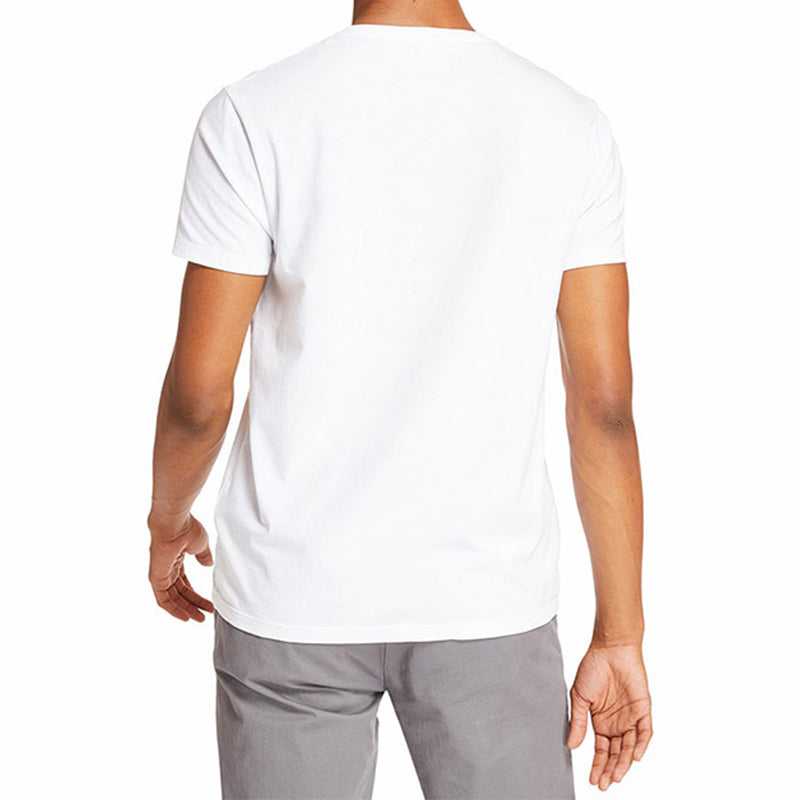 Men's Timberland Embroidered Logo V neck Short Sleeve White A2B6N100