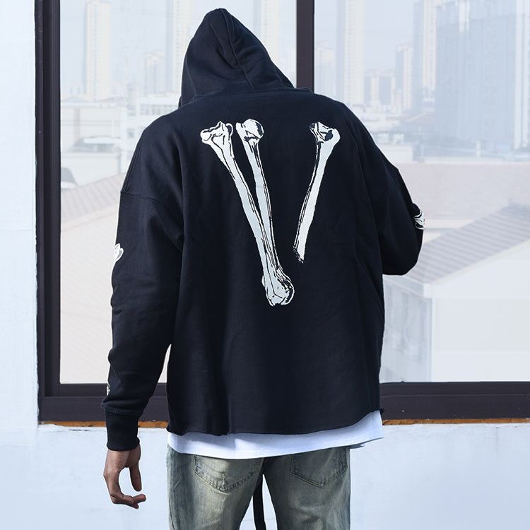 VLONE SKELETON- Skeleton Printing Back Large Logo Black HD-6