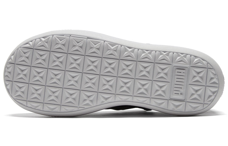(WMNS) PUMA Suede Mayu Slip-on Shoes Black/White 383827-01
