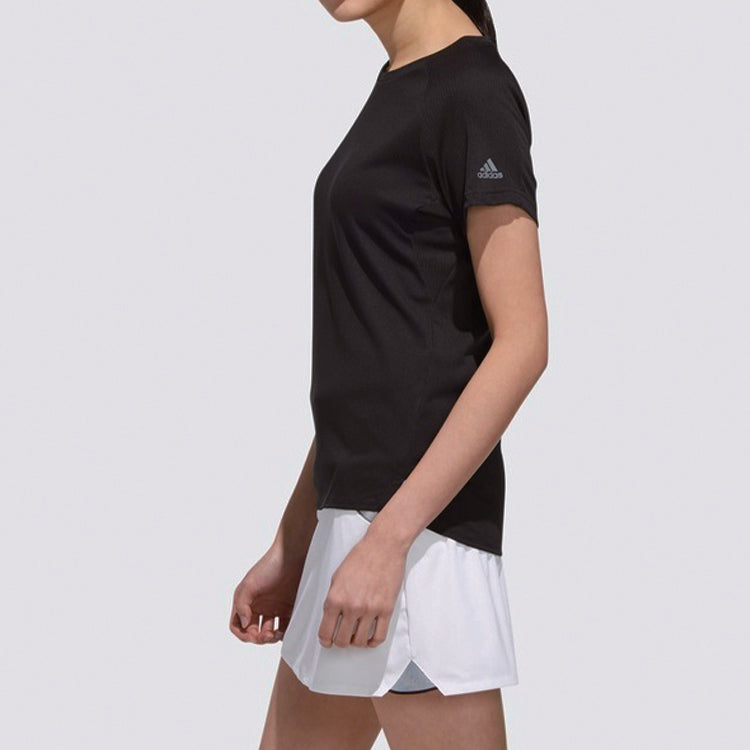 (WMNS) adidas CLMCH TEE Tennis Sports Short Sleeve Black DQ2947