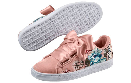 (WMNS) PUMA Basket 'Heart Hyper Embroidery - Peach' 366116-02