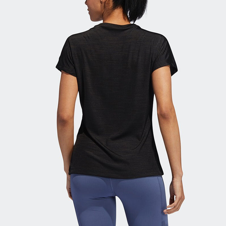 (WMNS) adidas Training Sports Round Neck Short Sleeve 'Black' EB4498