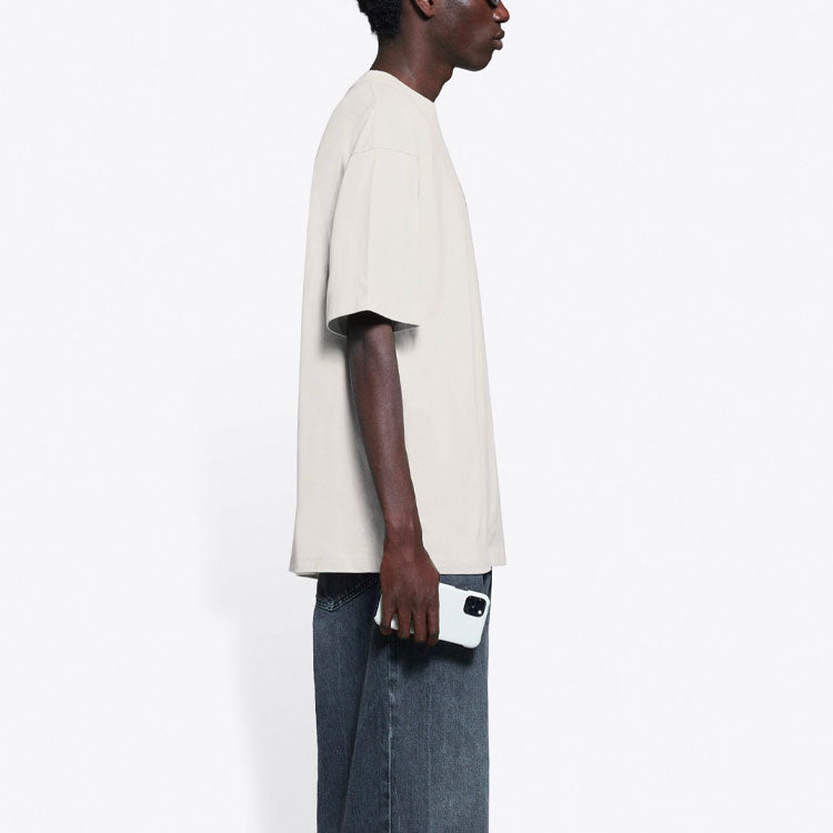 Balenciaga Unisex SS21 Logo Round Neck Grey 641675TKV712966
