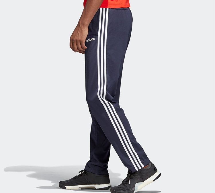 adidas Plaid Applique Knitted Sports Long Pants Men Blue DU0457