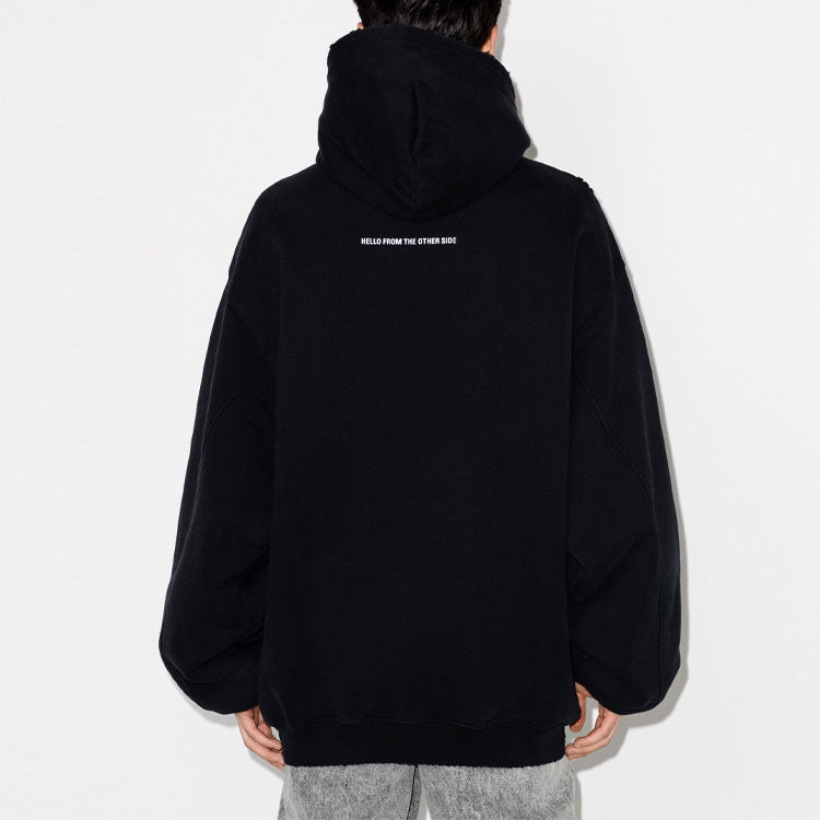Men's Balenciaga SS21 Alien Logo Printing Thicken Printing Classic Black 641679TJV959113