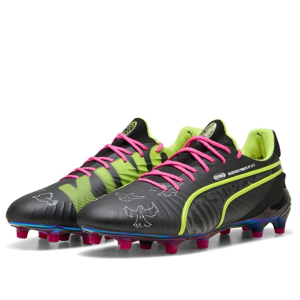 PUMA King Ultimate FG/AG 'KidSuper Black Electric Lime' 108437-01