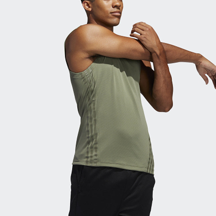 adidas Solid Color Training Sports Vest Green FJ6124