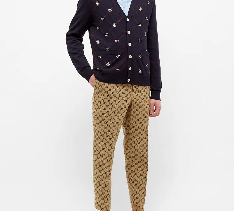 Gucci GG Canvas Jogging Casual Trousers For Men Camel 569769-ZKU09-2580