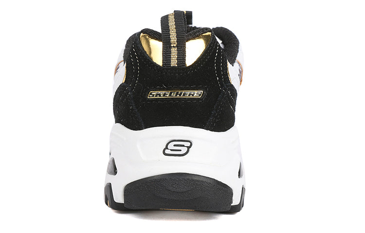 (WMNS) Skechers D'Lites Low-Top Running Shoes White/Black 99999957-WBGD