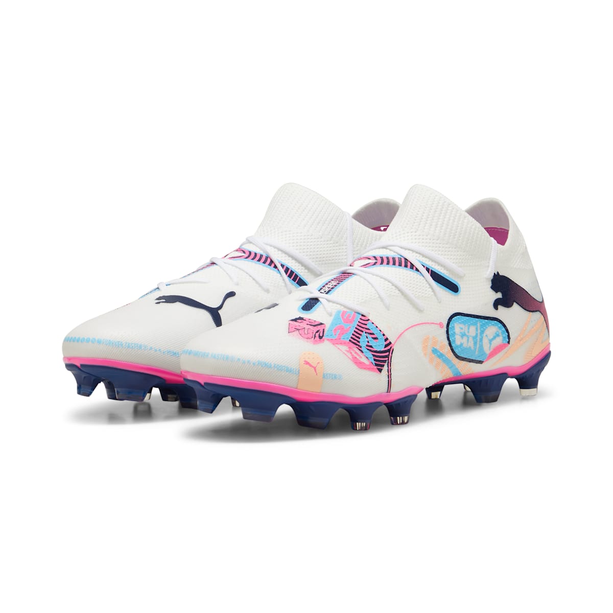 PUMA Future 7 Match Volume UP FG/AG 'White Luminous Blue Pink' 108074-01