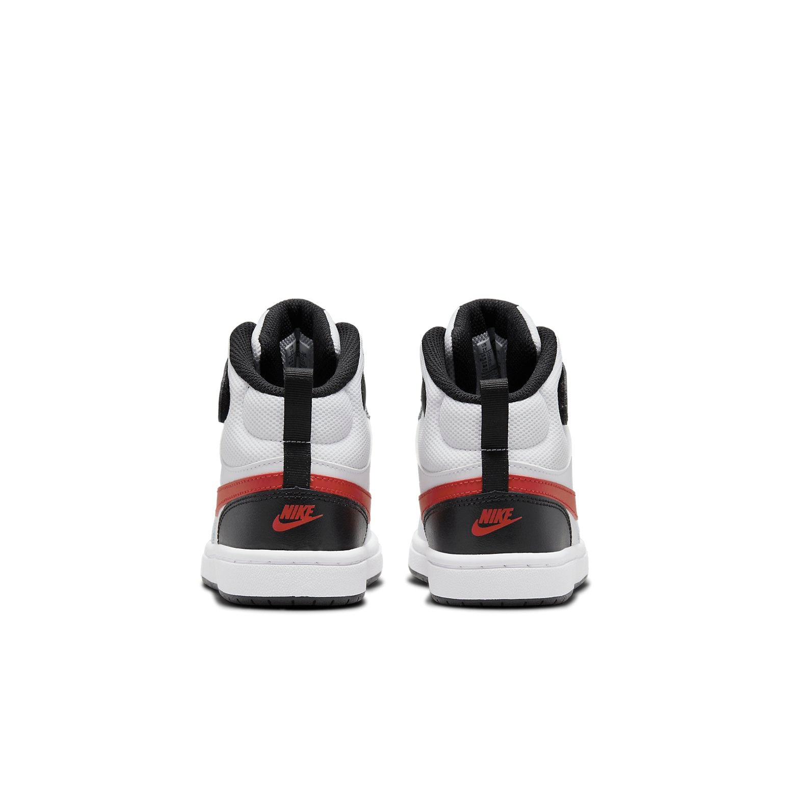 (PS) Nike Court Borough Mid 2Velcro 'White Black University Red' CD7783-110