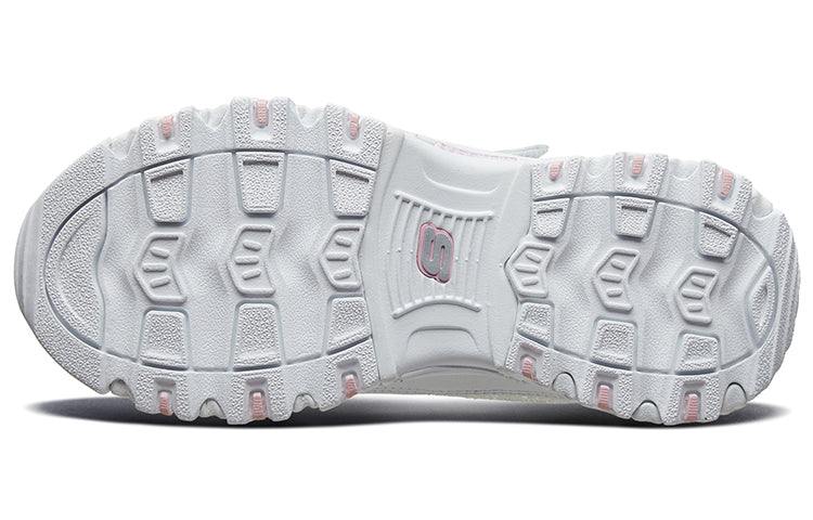 (GS) Skechers DLites 1.0 'White Pink' 664127L-WPK