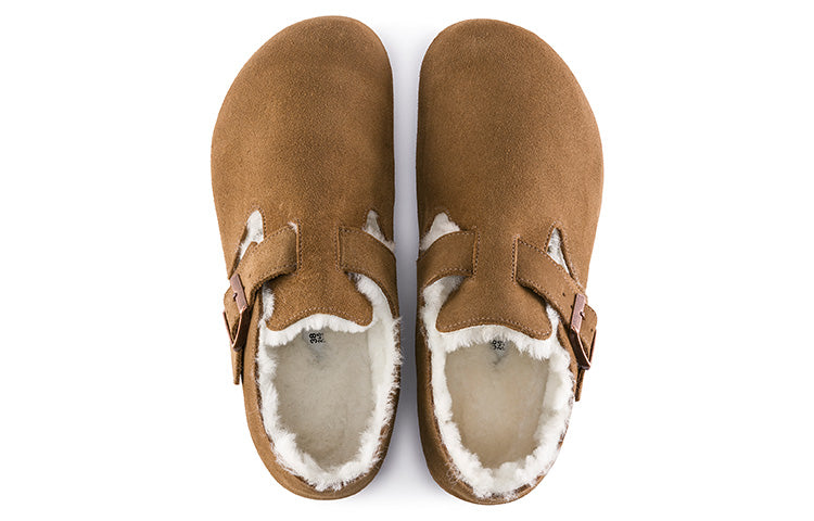 Birkenstock London Shearling Suede Leather 'Shearling Tea'' 1014962