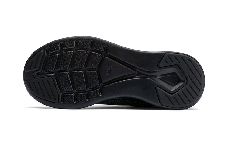(PS) PUMA Ignite Flash Evoknit K Running Shoes Black/Green 191502-11