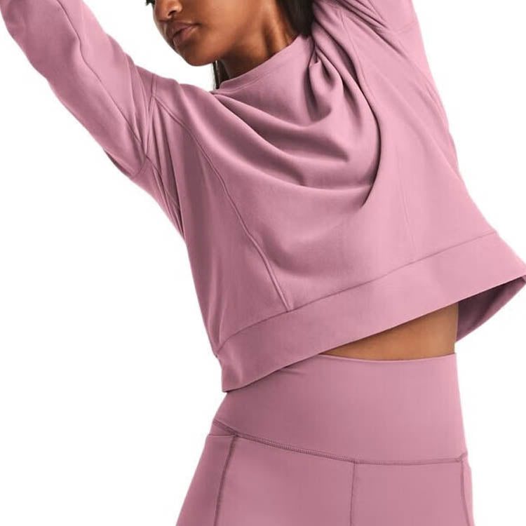 (WMNS) Under Armour Unstoppable Fleece Crew 'Pink' 1379880-697