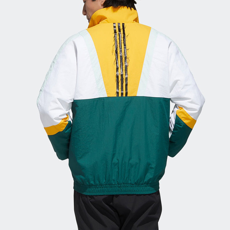adidas UB JKT SILO Logo Casual Sports Colorblock Jacket Forest Green GM4444