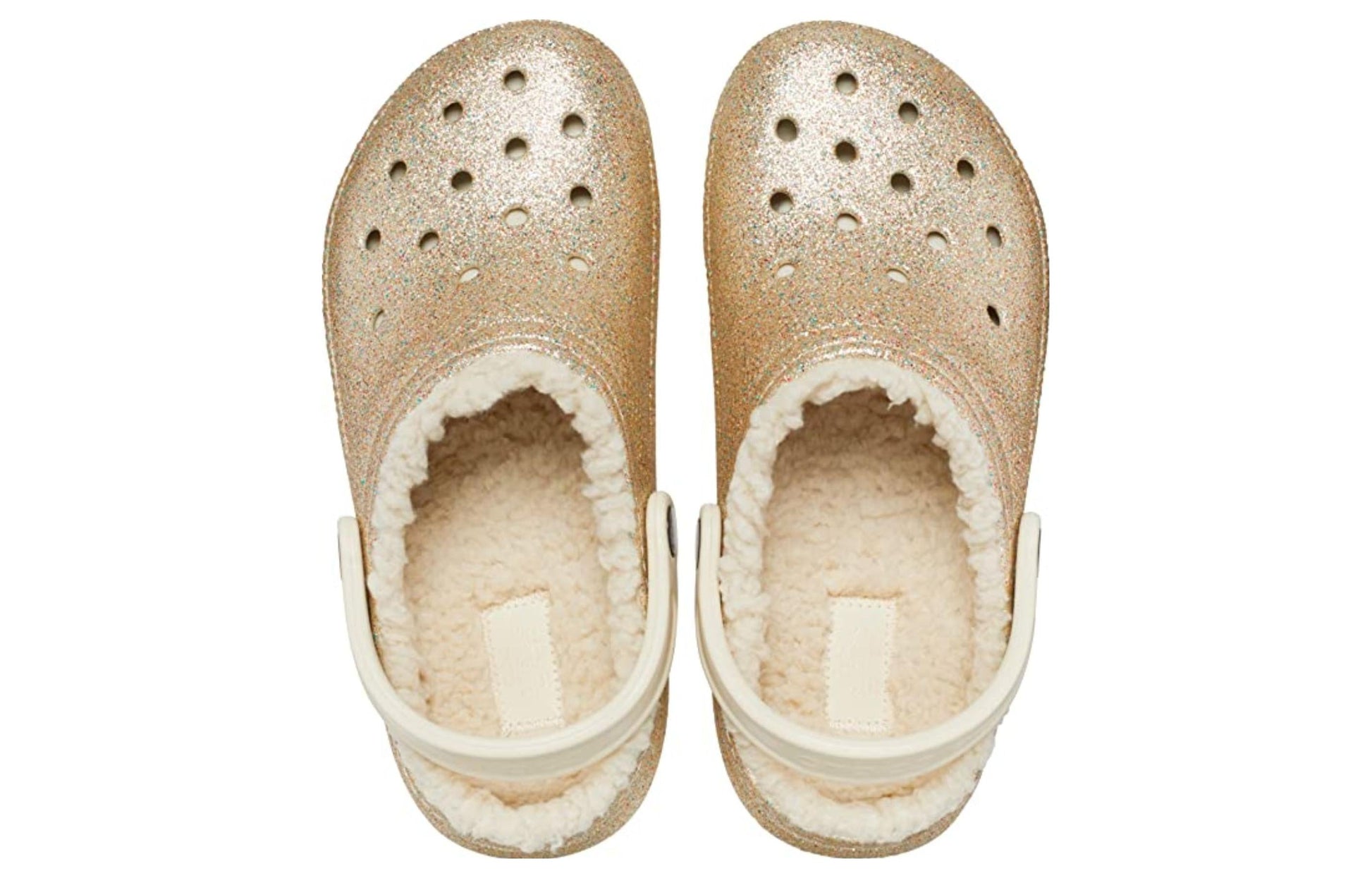 (WMNS) Crocs Classic Glitter Lined Clogs 'Gold' 504271