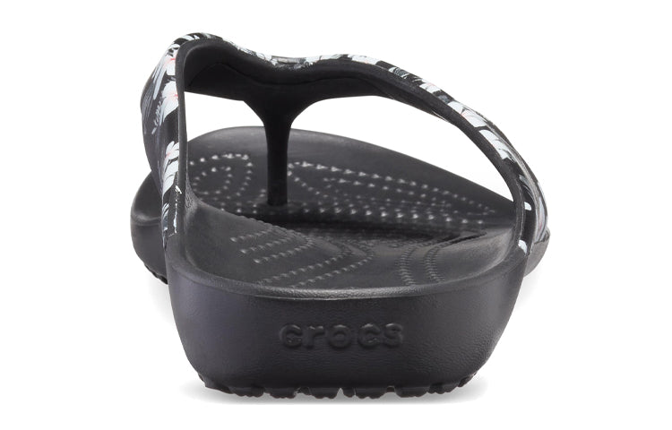 (WMNS) Crocs Kadee II Seasonal Flip Flops 'Tropical Floral Black' 205635-98F
