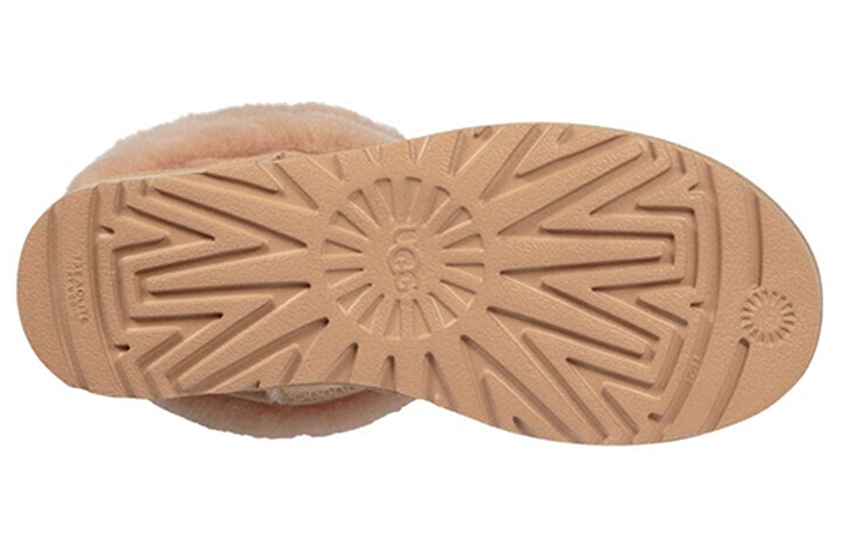 (WMNS) UGG Classic Short II Metallic Fleece Lined Cream Yellow 1019030-DRI