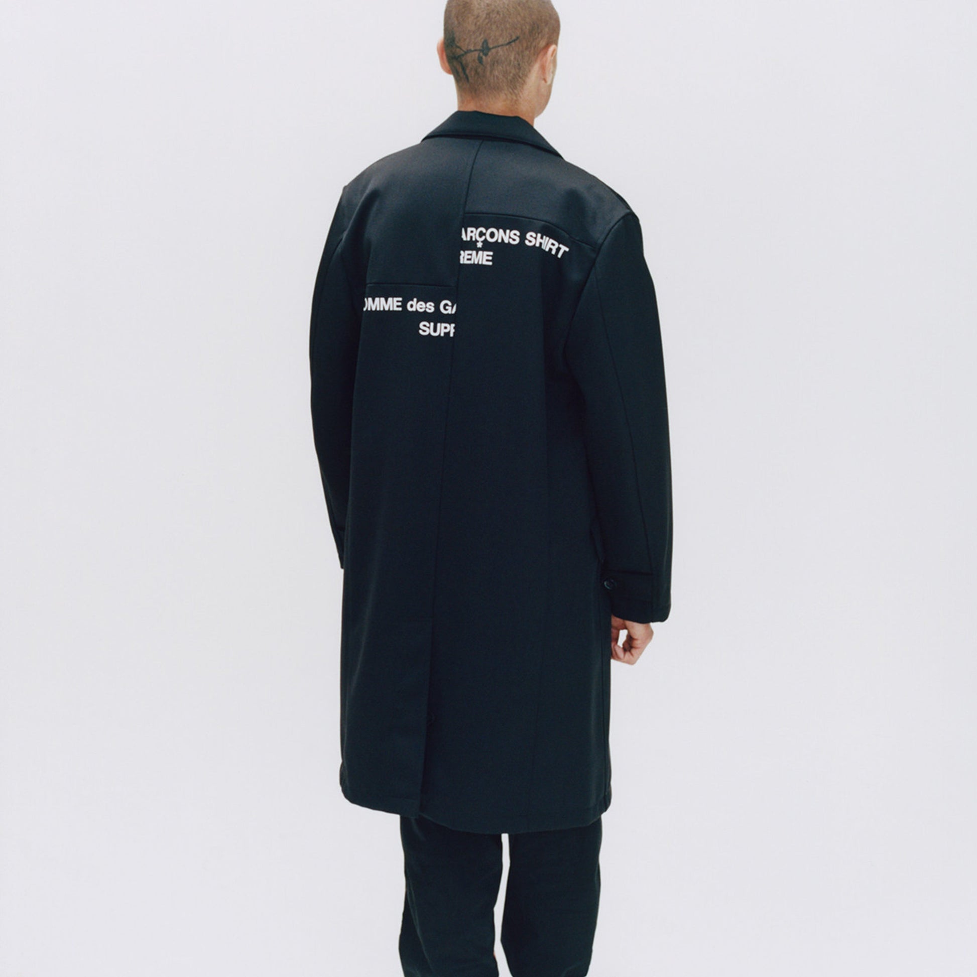 Supreme FW18 X Comme des Garcons Shirt Wool Overcoat 'Black' SUP-FW18-406