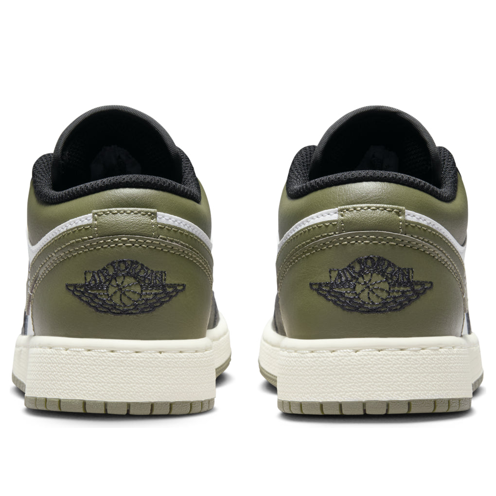 (GS) Air Jordan 1 Low 'Black Toe Medium Olive' 553560-092