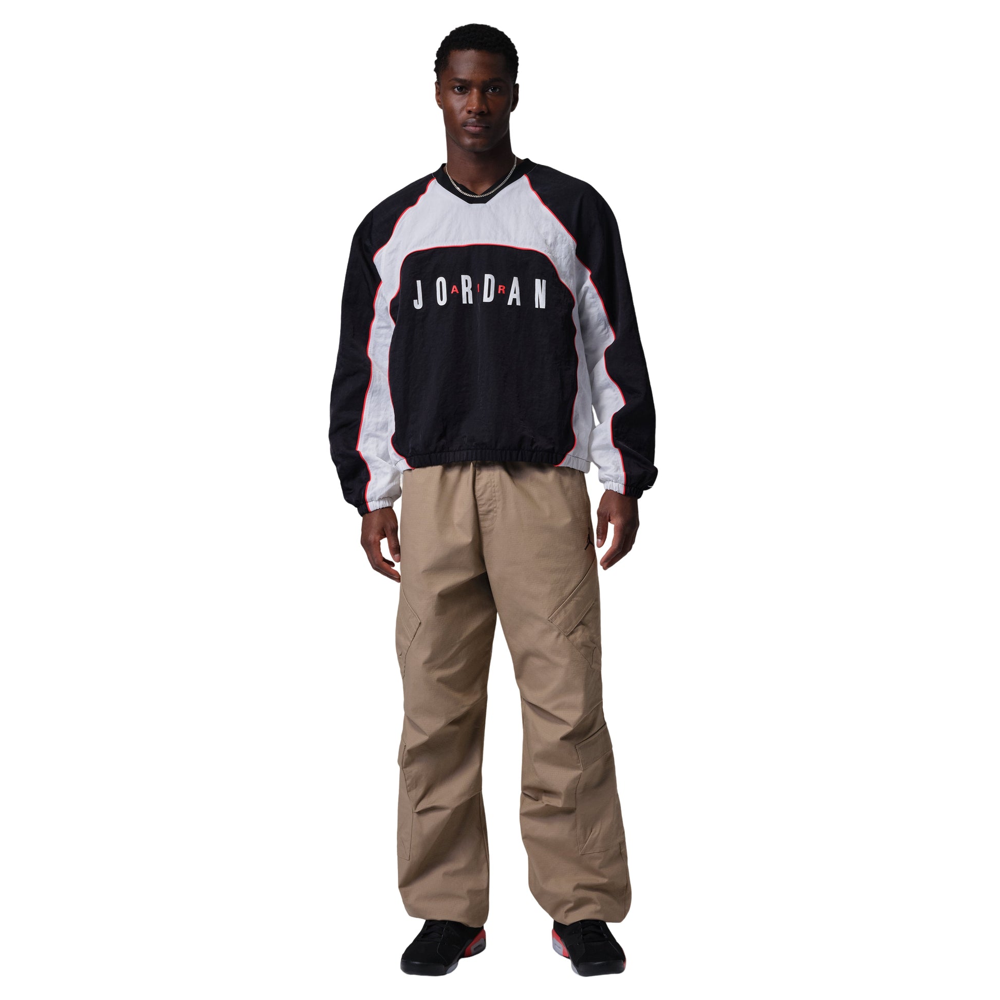 Air Jordan Flight Long-Sleeve Warm-Up Top 'Black White' IF1835-010