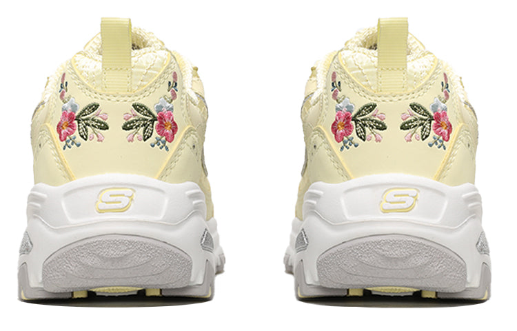 (WMNS) Skechers D'Lites-Bright Blossoms Low-Top Daddy Shoes Yellow 11977-YEL