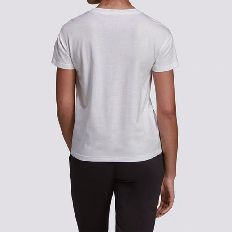 (WMNS) adidas Sports Stylish Casual Round Neck Short Sleeve White EI4579