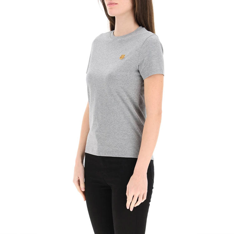 KENZO SS21 Small Tiger Head Embroidered Short Sleeve Gray FB52TS8434SA-95