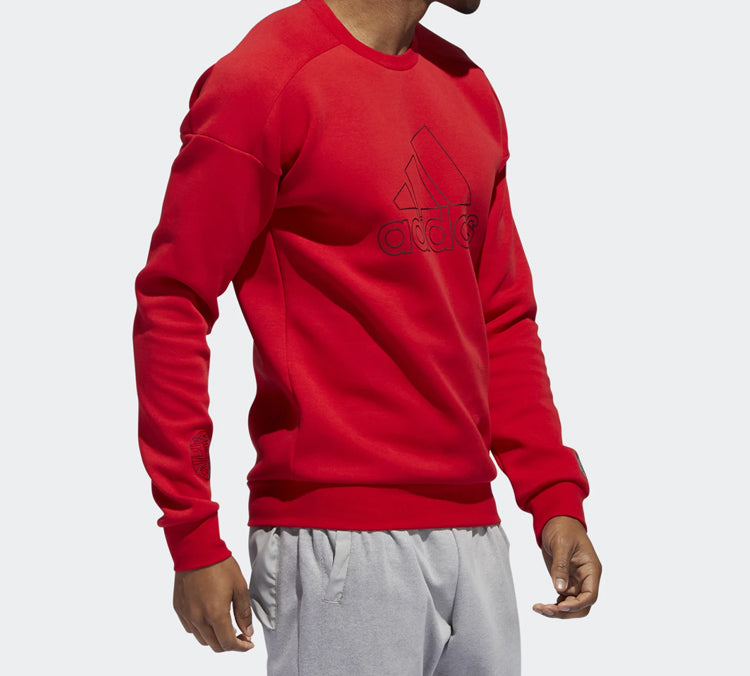 adidas Logo Printing Sports Pullover Red FU6221