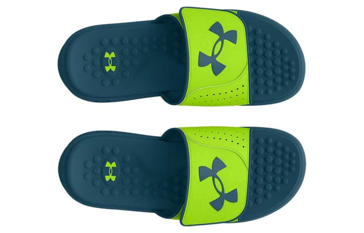(GS) Under Armour Ignite Pro Slide 'Lime Surge Static Blue' 3026036-301