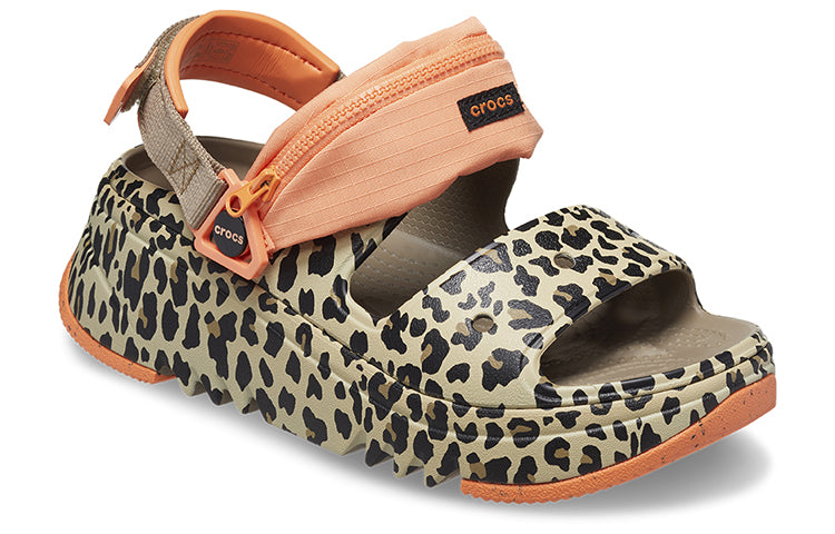 (WMNS) Crocs Hiker Xscape Animal Sandals 'Khaki Leopard' 208611-2BY