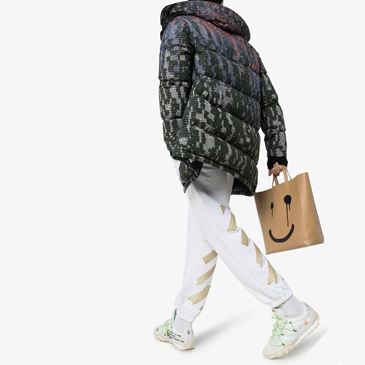 Off-White Micro Mark Rubber Strap Printing Athleisure Casual Sports Pants Ordinary Version White OMCH022R20E300020148