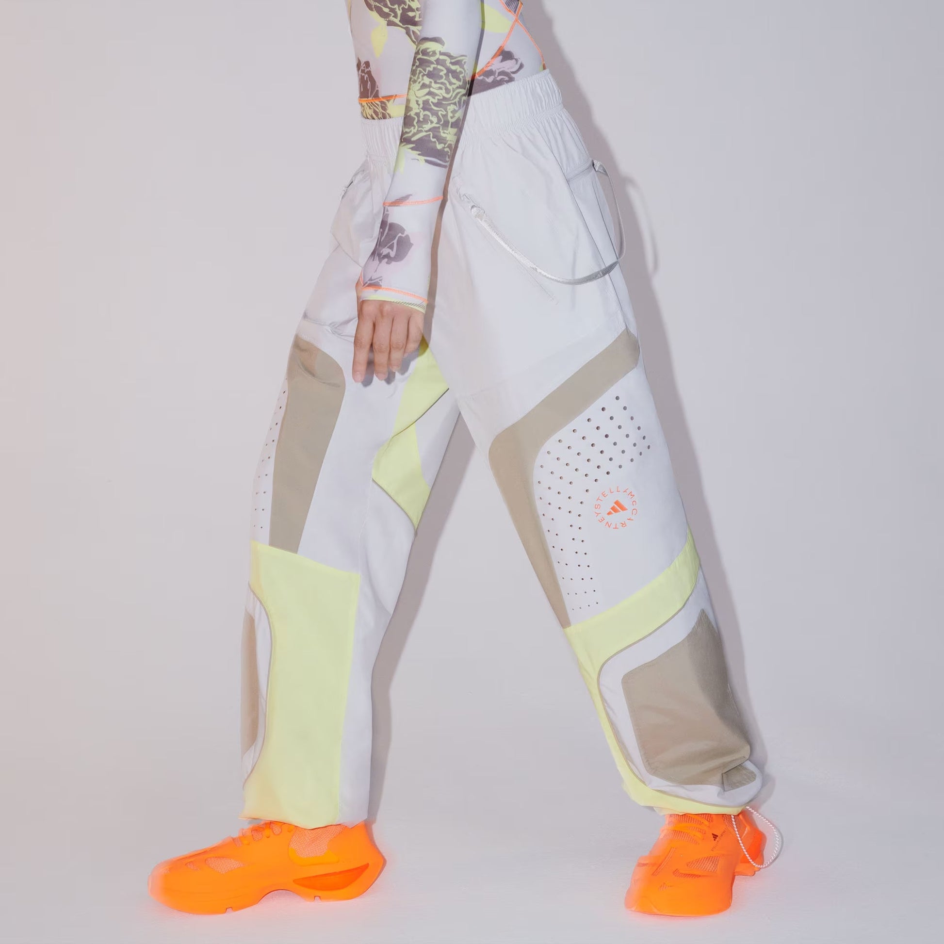 (WMNS) adidas By Stella McCartney Woven Track Pants Asia Sizing 'White Yellow' IT7529