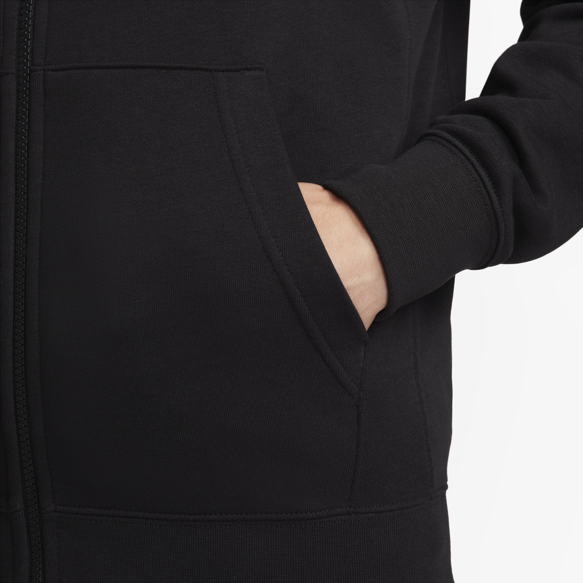 Nike Sweet Shirt Parka French Terry Full Zip Hoodie Black BV2649-010