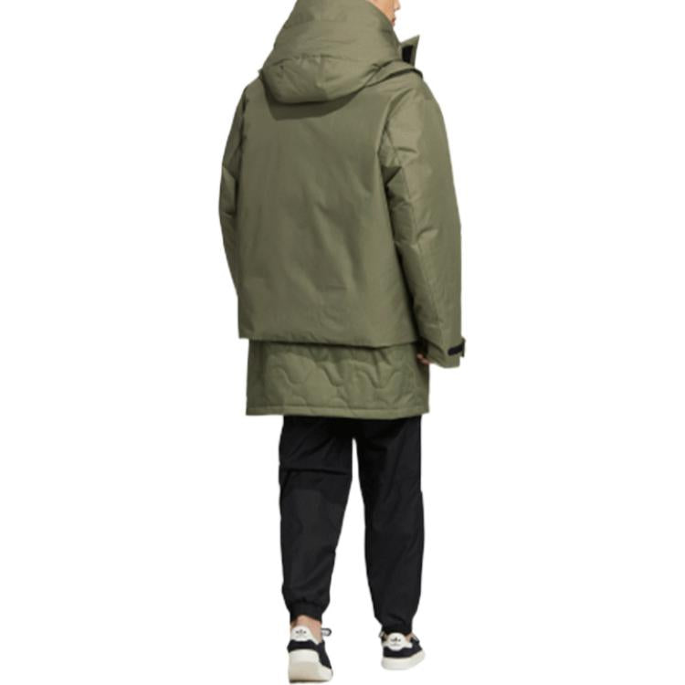 adidas originals Detachable Multiple Pockets Sports Stay Warm Down Jacket Green GT7285