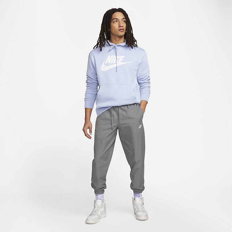 Nike Sportswear Club Fleece Graphic Pullover Hoodie 'Light Marine' BV2973-548
