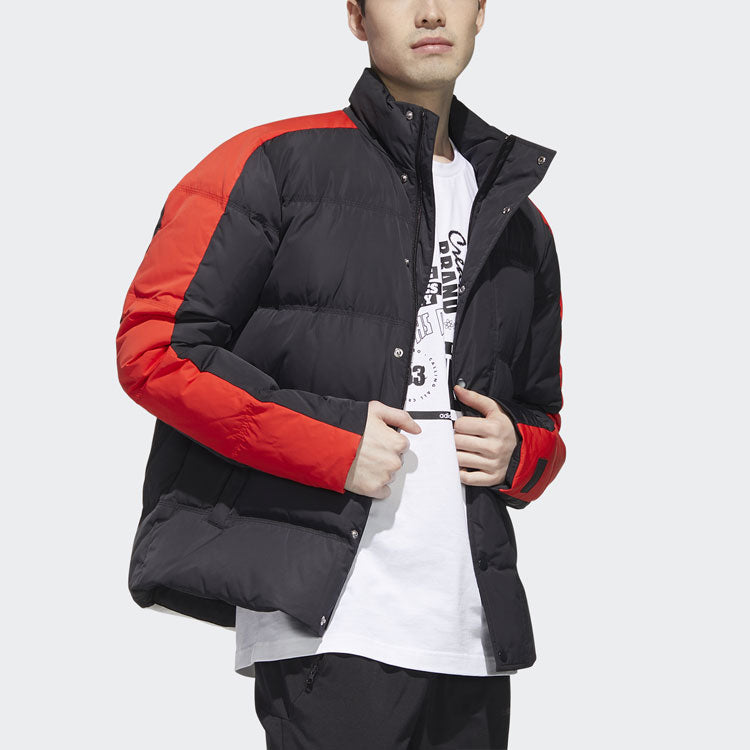 Men's adidas neo High Collar Sports Black Down Jacket GP5912