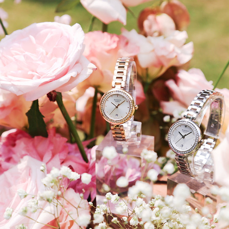 (WMNS) CASIO Analog 'Sapphire Crystal Rose Gold' SHE-4557CG-7AUPR