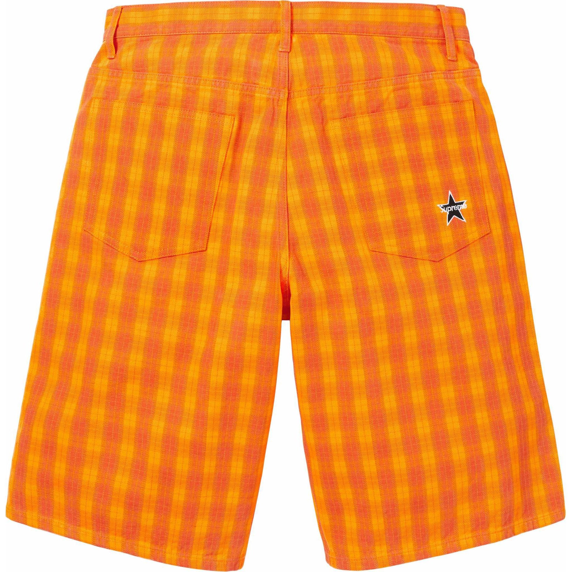 Supreme Plaid Baggy Shorts 'Orange' SUP-SS24-284