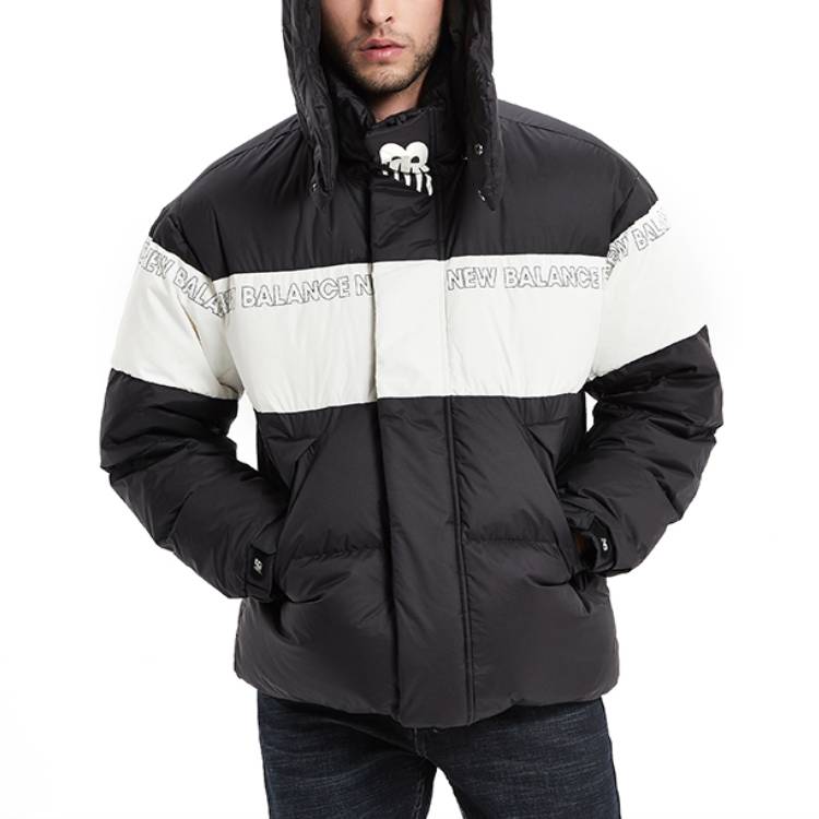 New Balance Colorblock Padded Jacket Asia Sizing 'Black White' NP943011-BK