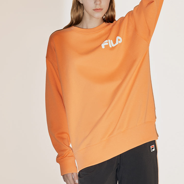 FILA FUSION Alphabet Logo Printing Sports Pullover Unisex Orange T11U038205A-OR
