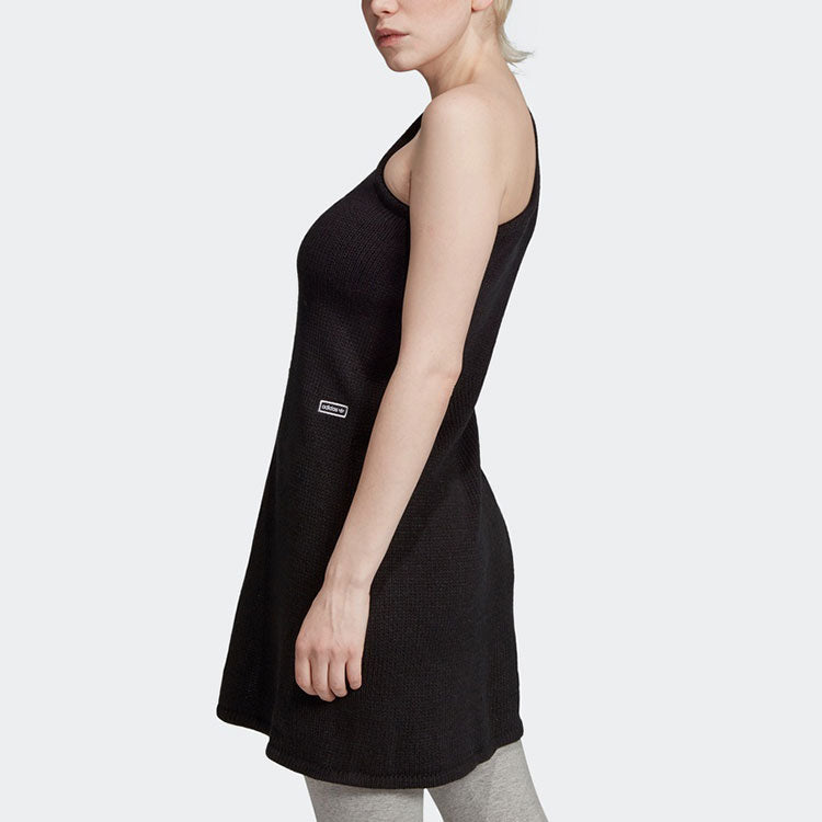 (WMNS) adidas originals Irregular Pullover Forked Knitwear Black EC1043