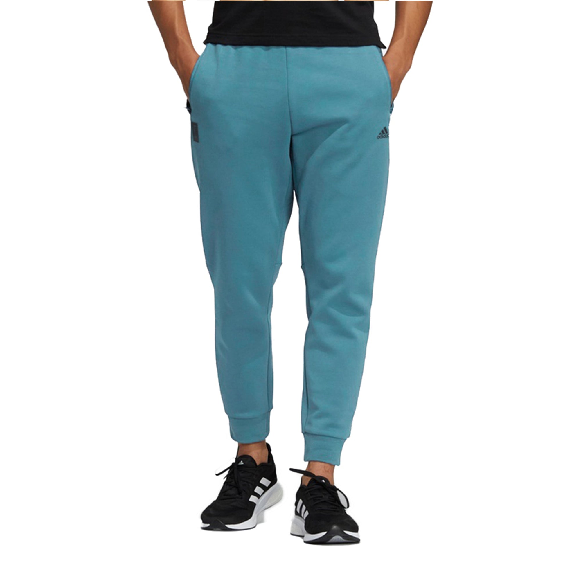 Men's adidas Wj Kn Reg Pnt Martial Arts Series Solid Color Running Sports Bundle Feet Long Pants/Trousers Blue H39292